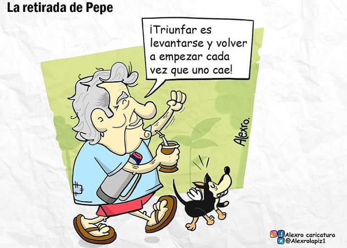 Caricatura: La retirada de Pepe Mujica