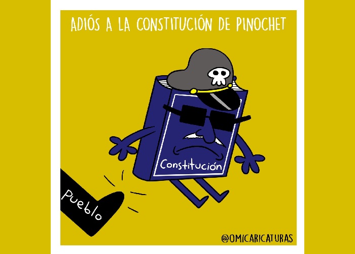Caricatura: ¡Adiós a la constitución de Pinochet!