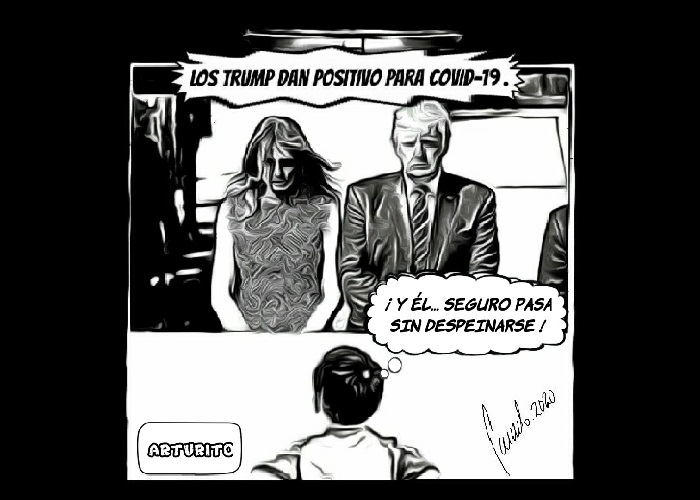 Caricatura: Trump en cuarentena