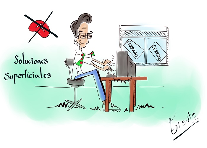 Caricatura: Soluciones superficiales