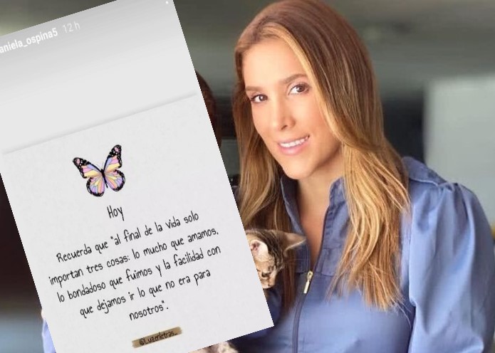 Entusada. El mensaje de Daniela Ospina que confirmaría nueva ruptura amorosa