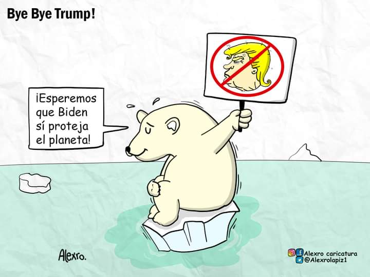 Caricatura: Bye, bye, Trump!