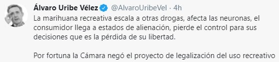  - El bien que le haría a Uribe volverse marihuanero