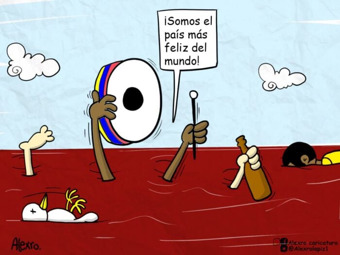 Caricatura: El país más feliz del mundo