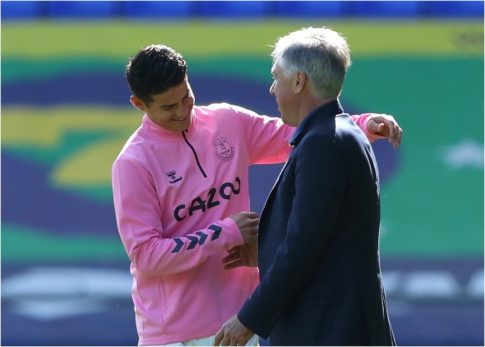 Nada destruye el amor de Ancelotti por James
