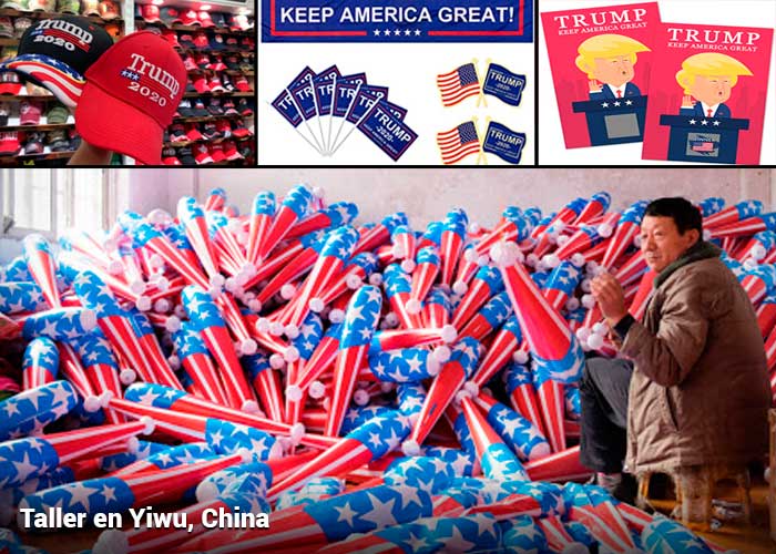 Manos chinas detrás de la propaganda electoral de Trump