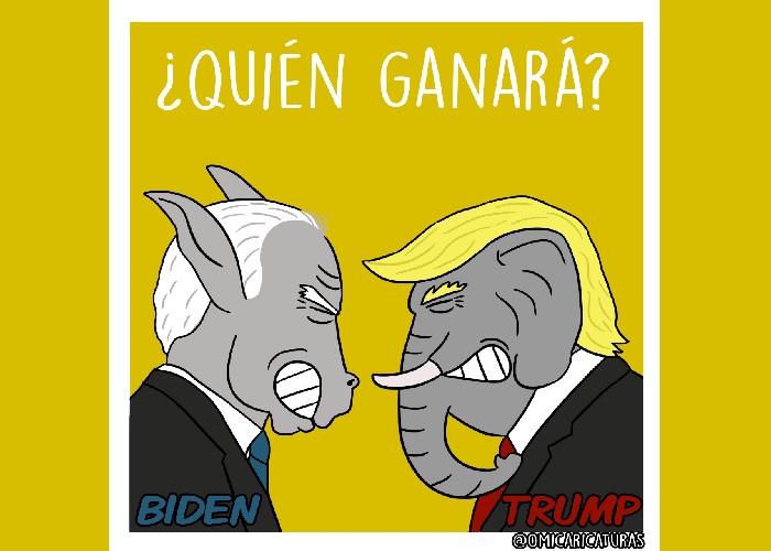 Caricatura: ¿Quién ganará en Estados Unidos?