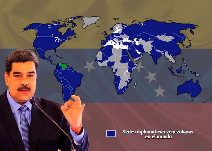 Las 90 sedes diplomáticas de Maduro en el mundo