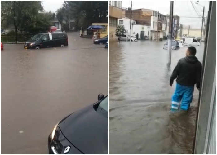 VIDEO: Inundaciones tras torrencial aguacero en Bogotá
