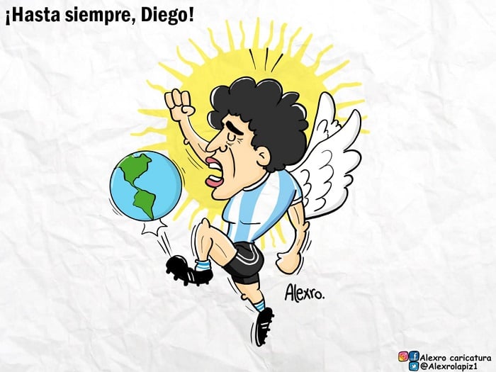 Caricatura: ¡Hasta siempre, Diego!