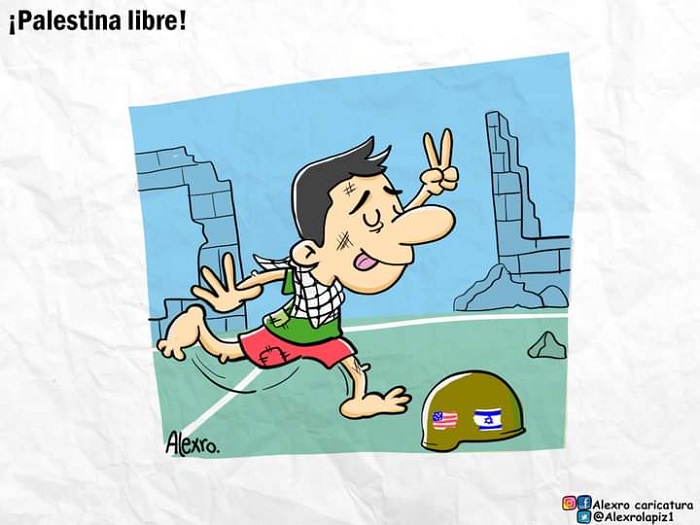 Caricatura: ¡Palestina libre!