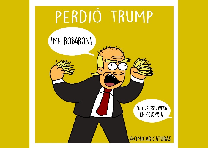 Caricatura: ¡Ups, perdió Trump!