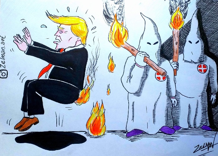 Caricatura: La quemada de Trump