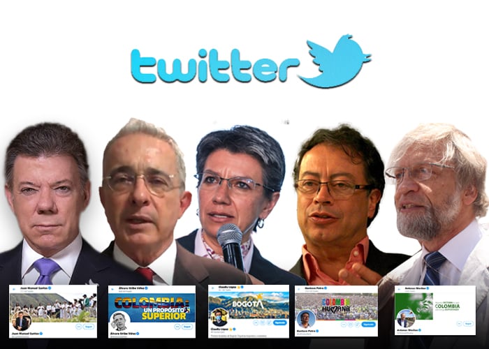 Top 10 de políticos colombianos con mayor número de seguidores en Twitter