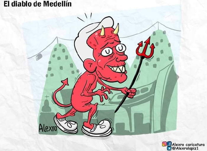 Caricatura: El diablo de Medellín