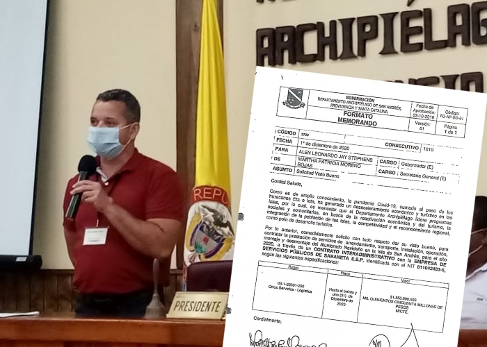 El descache del gobernador de San Andrés: luces navideñas en plena devastación