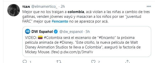  - El cinismo de Disney: hacer un cuento de hadas en el sangriento campo colombiano