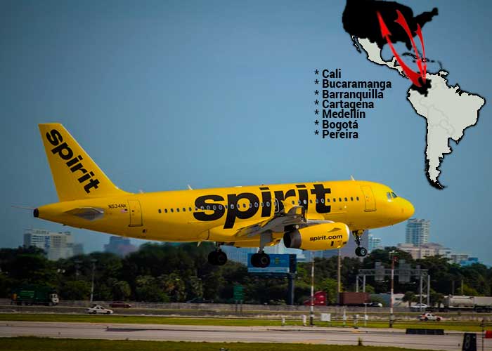 Spirit Airlines, la aerolínea que conecta USA con Colombia por menos de $1 millón