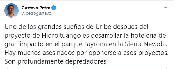 El gran sueño de Uribe es convertir el Tayrona en un complejo hotelero - -- Las2orillas - El gran sueño de Uribe es convertir el Tayrona en un complejo hotelero