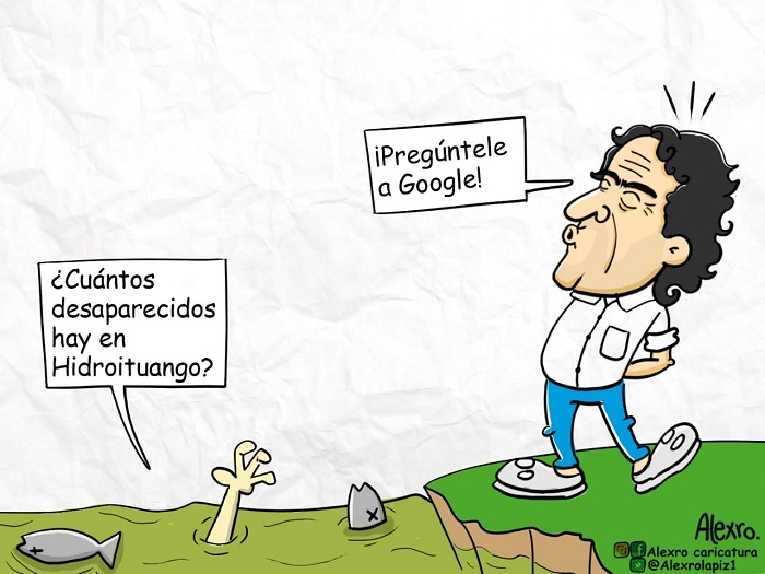 Caricatura: Fajardo e Hidroituango