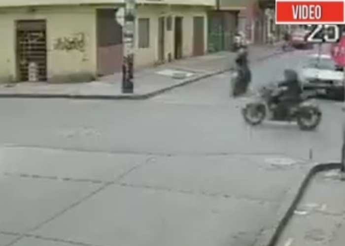VIDEO: La torpeza de dos ladrones en Bogotá