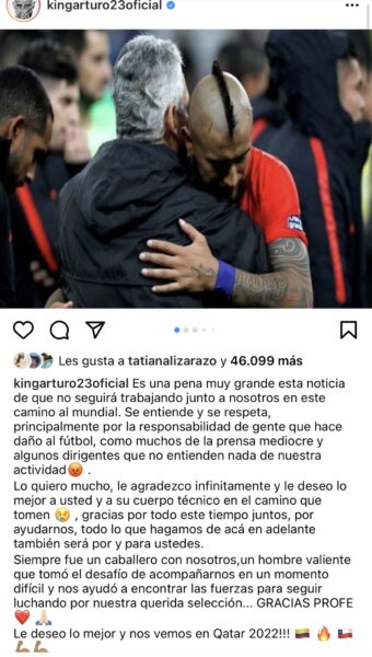  - La adoración de Arturo Vidal por Reinaldo Rueda