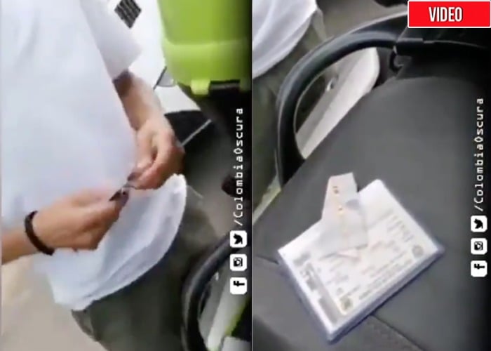 Video: Así se corrompe un policia en Colombia