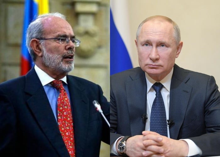 Los dos diplomáticos colombiano expulsados por Putin siguen en la cancillería