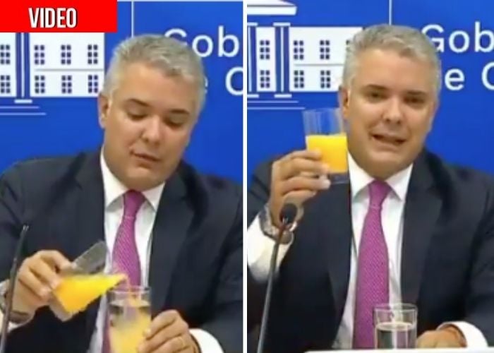 Explicar la Economía Naranja con un jugo de naranja: la última ridiculez de Duque