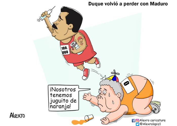 Caricatura: Duque volvió a perder con Maduro