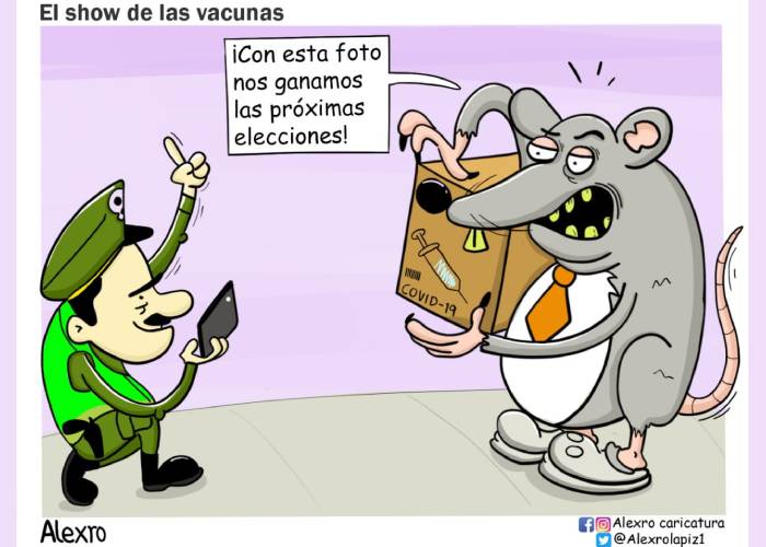 Caricatura: El show de las vacunas