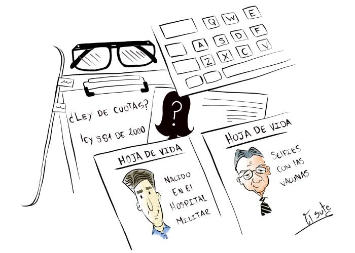 Caricatura: ¿Dónde están las ministras?