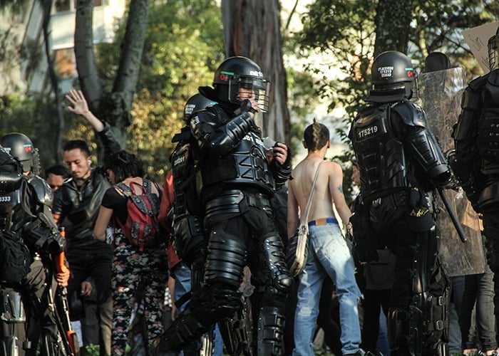 Las armas con las que la policía colombiana mató a 14 jovenes, eran españolas