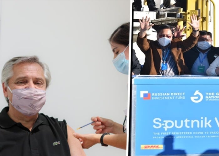 Presidentes de Bolivia y Argentina, los primeros en recibir vacuna rusa Sputnik V