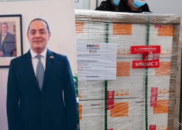 El embajador de Colombia en China detrás del envío de las vacunas Sinovac