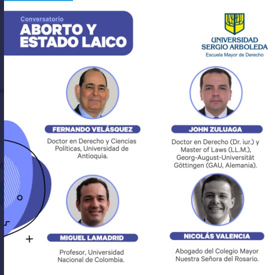  - La Sergio Arboleda hace conversatorio sobre el aborto y no invita a ninguna mujer