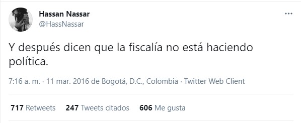  - "Y después dicen que la Fiscalía no está haciendo política": Hassan Nassar