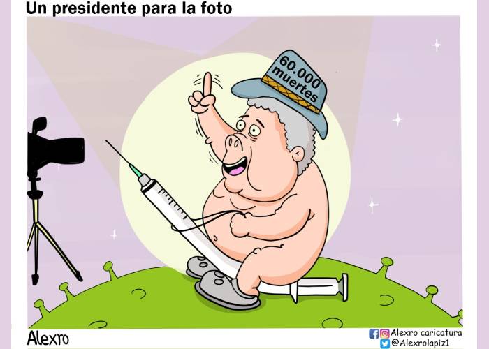 Caricatura: Un presidente para la foto