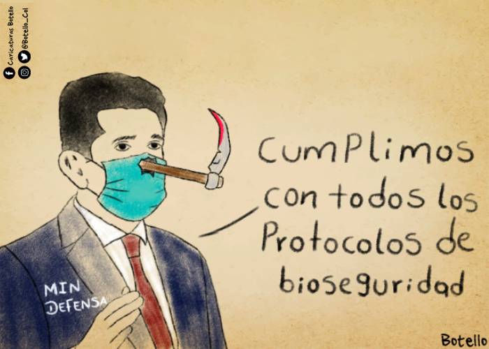 Caricatura: Bombardeo a niños