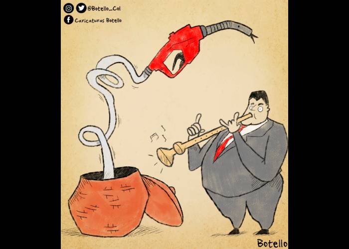 Caricatura: Aumento de la gasolina