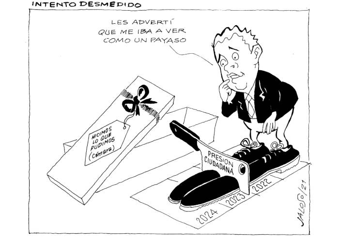 Caricatura: Intento desmedido