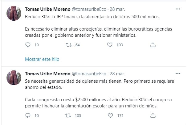  - Palo a Tomás Uribe por su entrevista en la W Radio