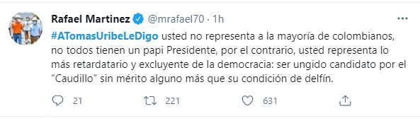  - Palo a Tomás Uribe por su entrevista en la W Radio