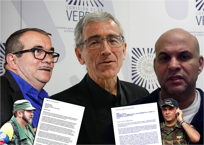 Mancuso y Timochenko quieren hablar en la Comisión de la Verdad, pero con público