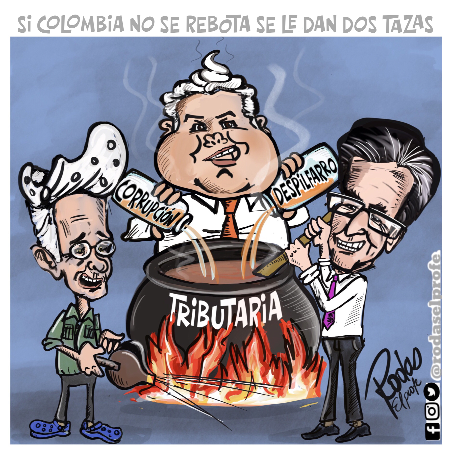 Caricatura: Huele a paro nacional, ¡28A!