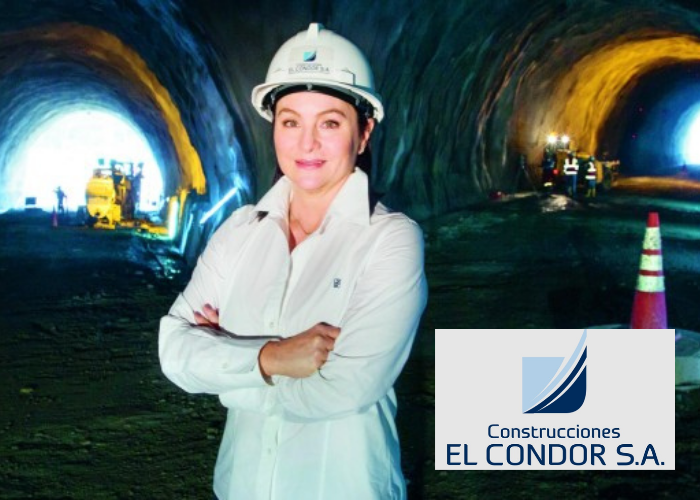 Moñona de construcciones  El Condor y su CEO Luz María Correa