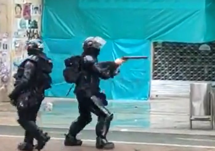 VIDEO: El ESMAD dispara a matar sobre manifestantes
