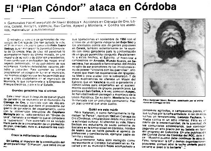 Impresiones sobre el asesinato y las exequias de Félix Sáenz Bedoya