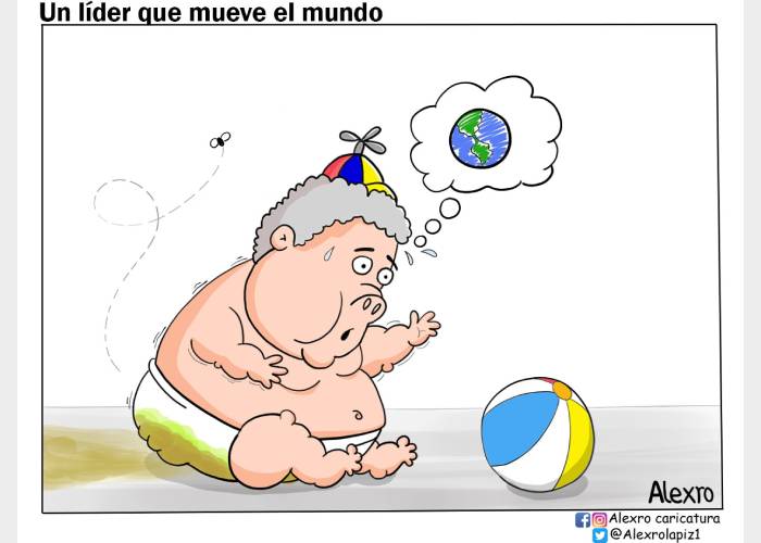 Caricatura: Un líder que mueve el mundo