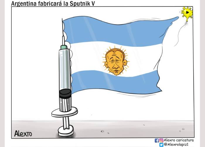 Caricatura: Argentina fabricará la Sputnik V